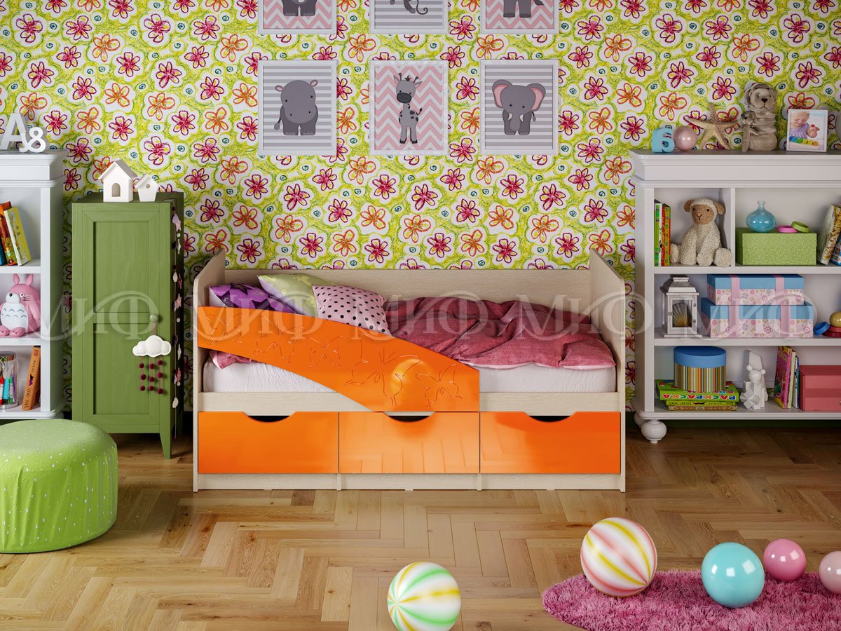 Детская кровать Бабочки - Интернет-магазин мебели компании «МИФ»